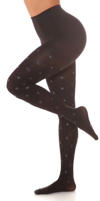 Tights with Dots Black